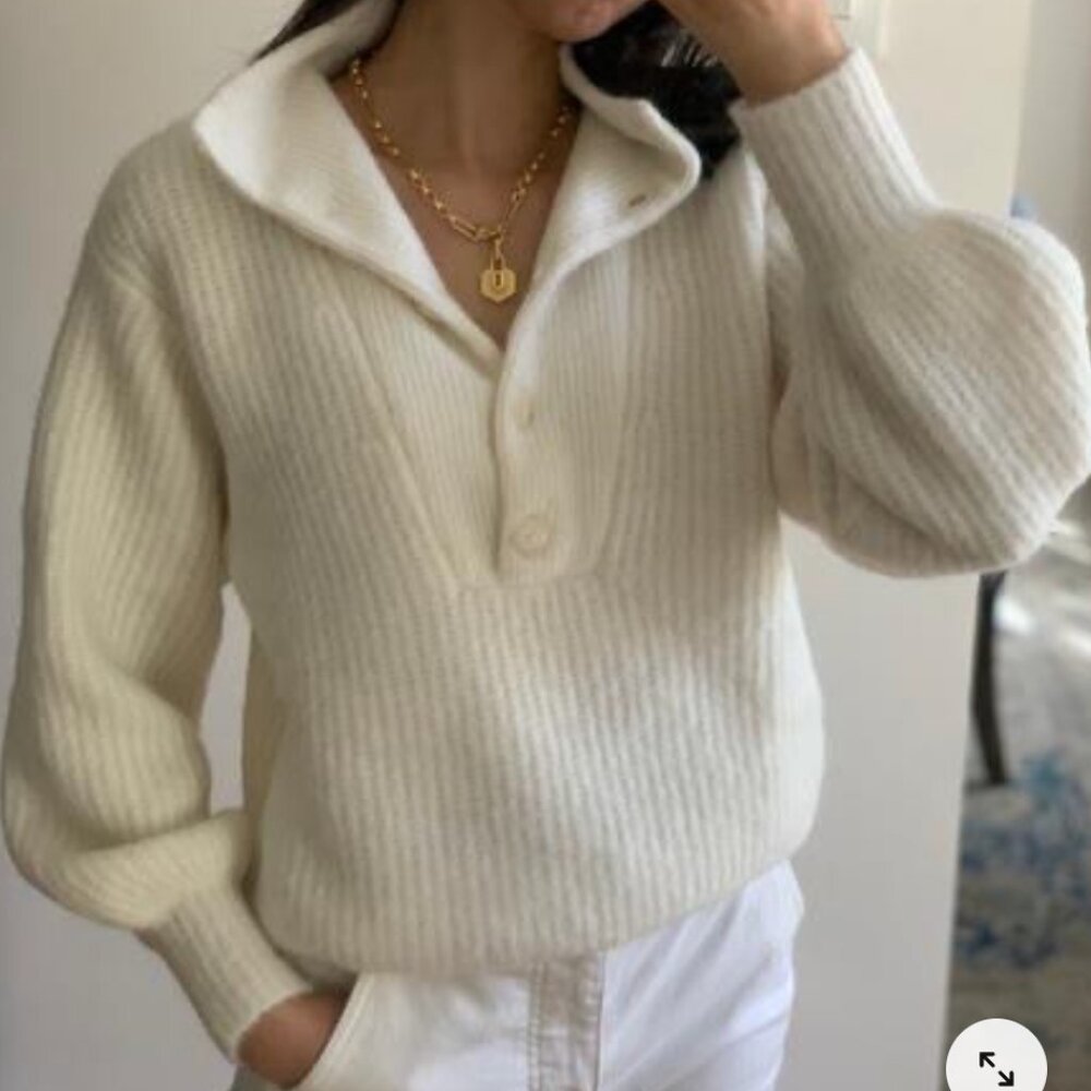 NWT Sezane Micky Sweater in Cream Size XS